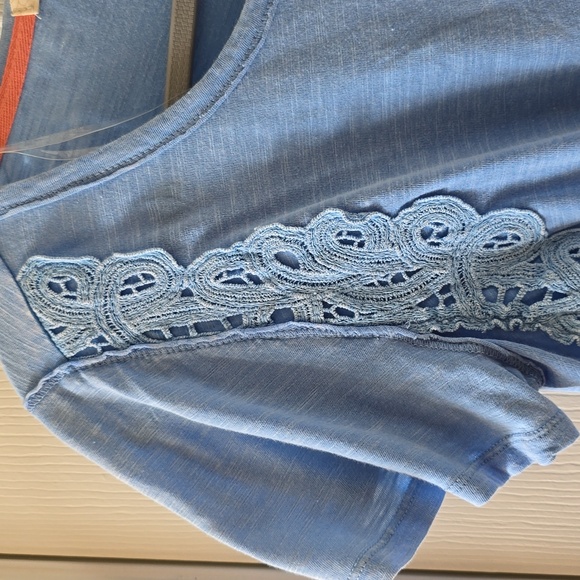 REWIND BRAND WOMENS BLUE SHORT SLEEVE SUMMER TOP SIZE SMALL - Picture 3 of 14